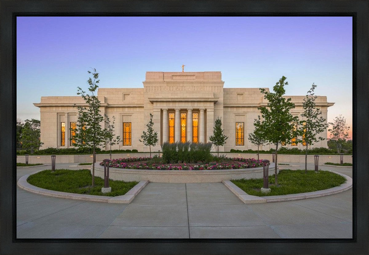 Indianapolis Temple Sunset Gallery Wrap