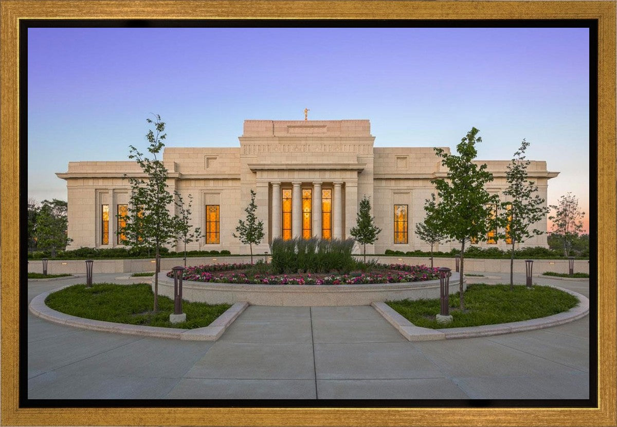 Indianapolis Temple Sunset Gallery Wrap