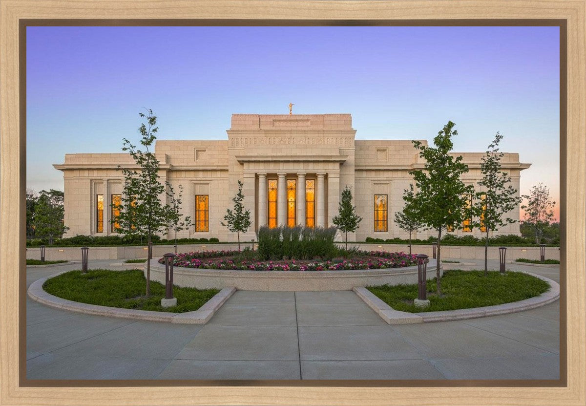 Indianapolis Temple Sunset Gallery Wrap