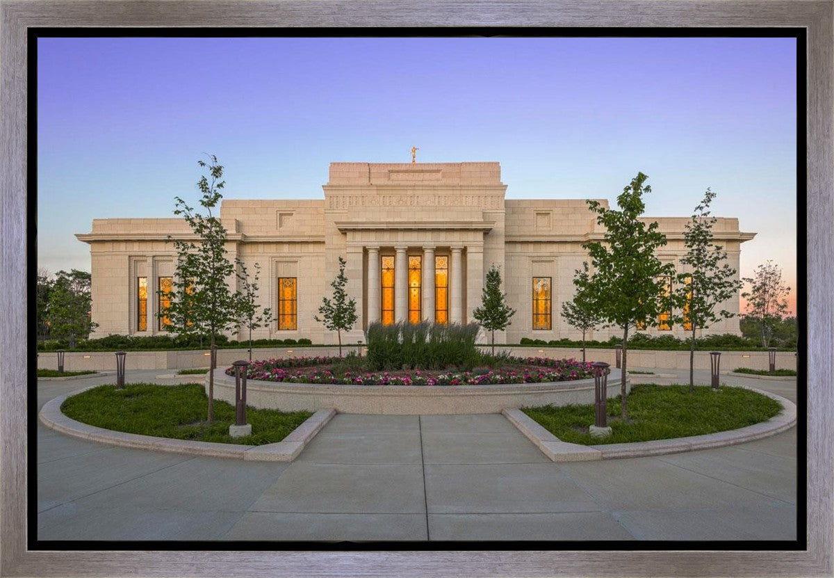 Indianapolis Temple Sunset Gallery Wrap