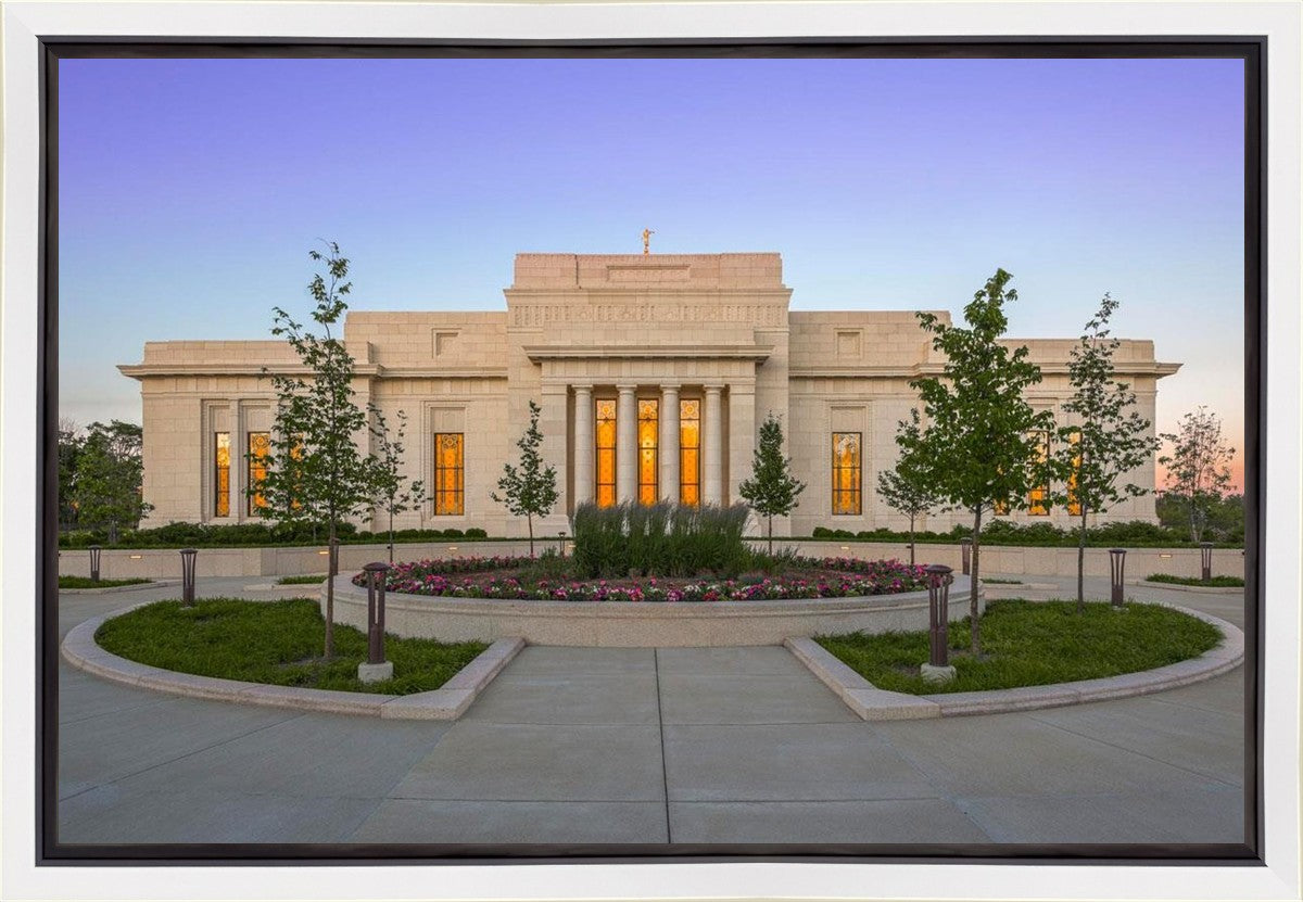 Indianapolis Temple Sunset Gallery Wrap