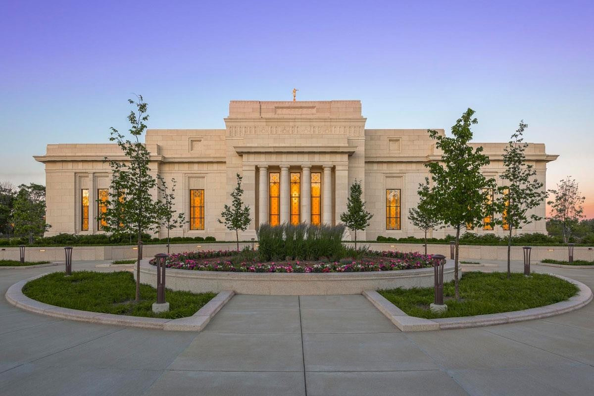 Indianapolis Temple Sunset Gallery Wrap
