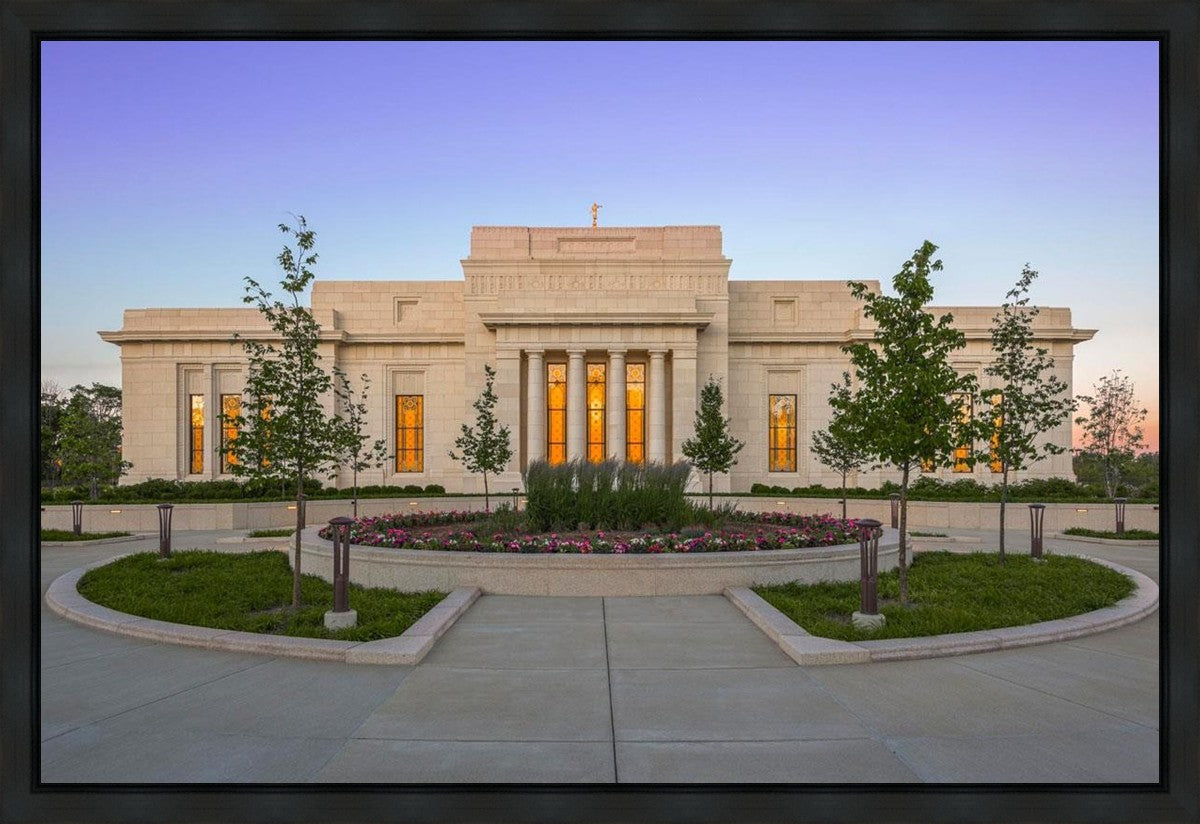 Indianapolis Temple Sunset Gallery Wrap