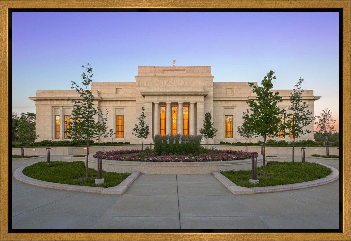 Indianapolis Temple Sunset Gallery Wrap