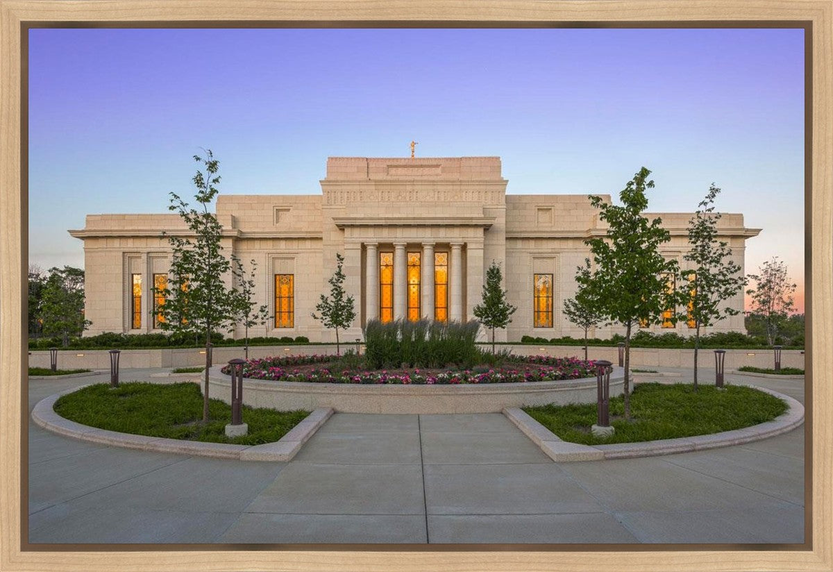 Indianapolis Temple Sunset Gallery Wrap