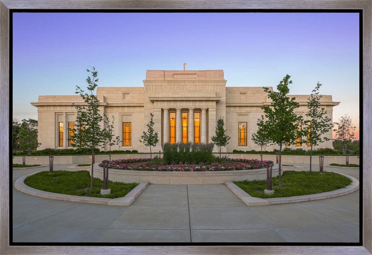 Indianapolis Temple Sunset Gallery Wrap