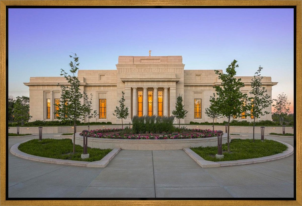 Indianapolis Temple Sunset Gallery Wrap