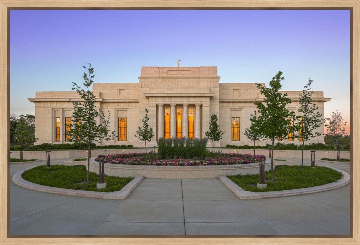 Indianapolis Temple Sunset Gallery Wrap