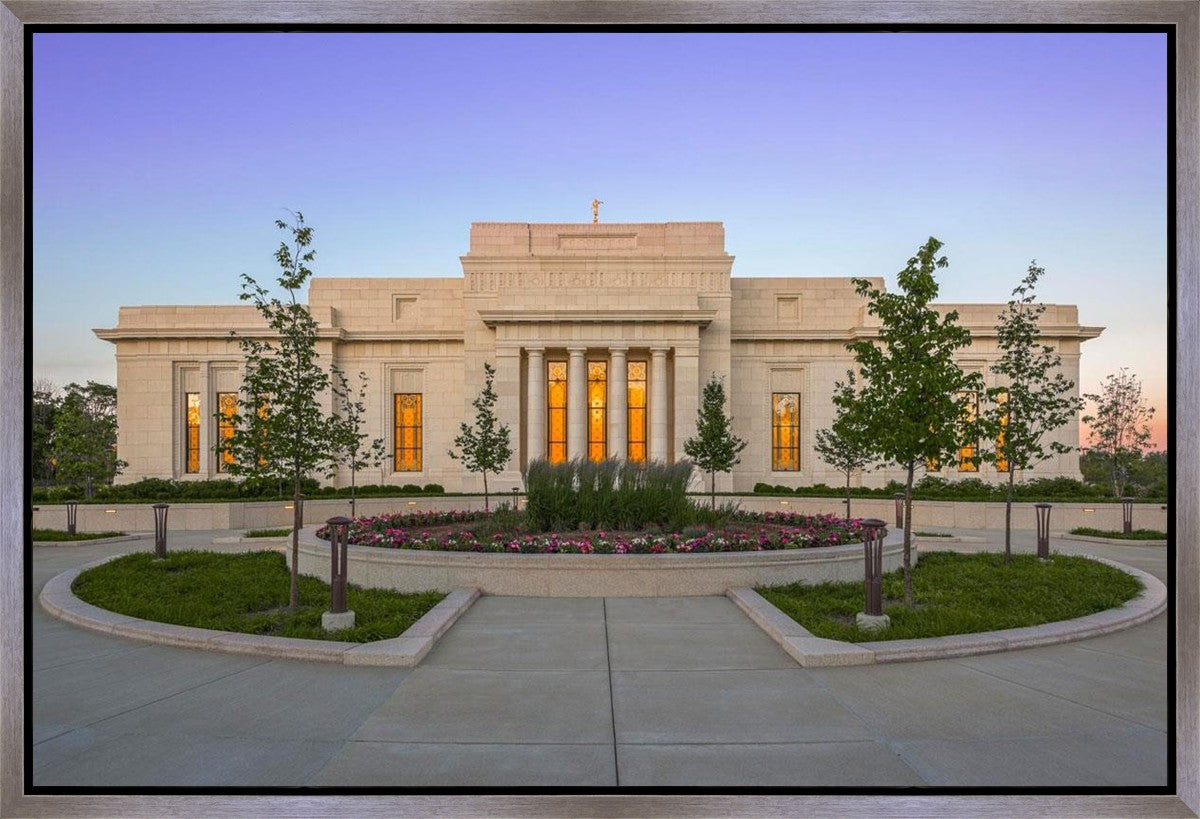 Indianapolis Temple Sunset Gallery Wrap