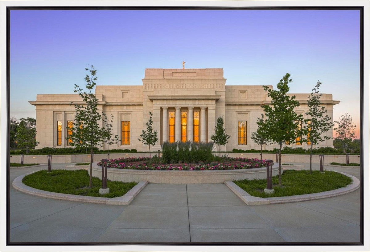 Indianapolis Temple Sunset Gallery Wrap