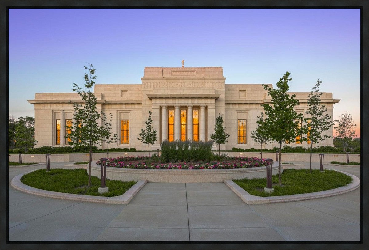 Indianapolis Temple Sunset Gallery Wrap