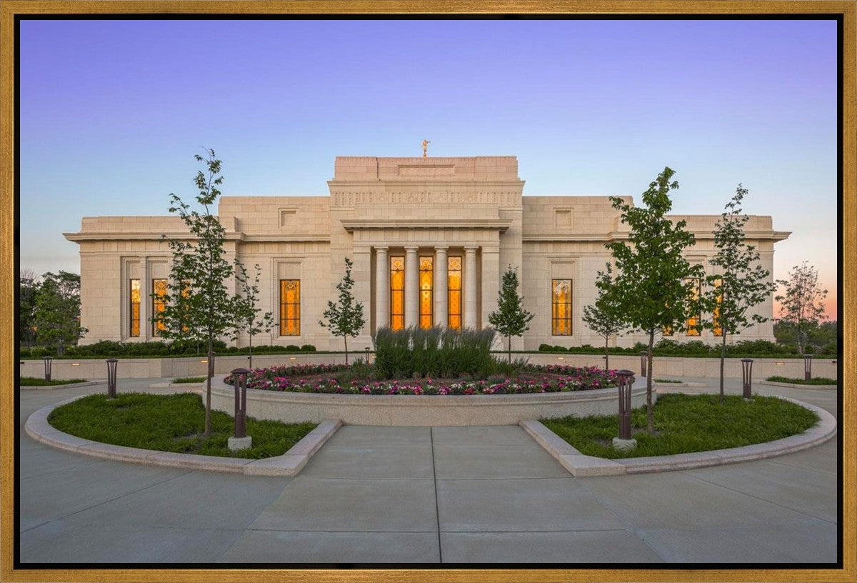 Indianapolis Temple Sunset Gallery Wrap