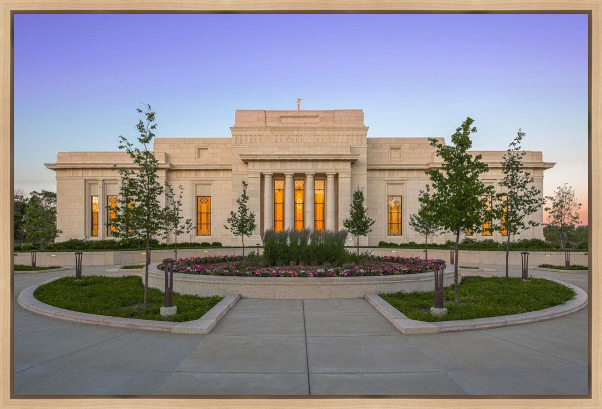Indianapolis Temple Sunset Gallery Wrap