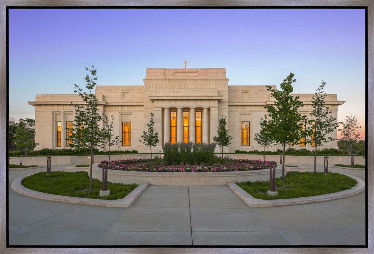 Indianapolis Temple Sunset Gallery Wrap