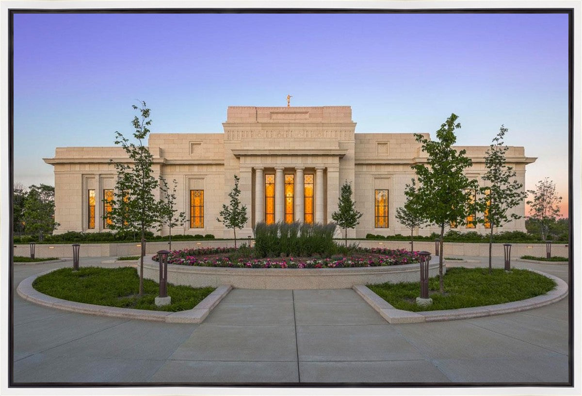 Indianapolis Temple Sunset Gallery Wrap
