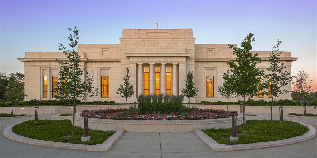 Indianapolis Temple Sunset Gallery Wrap