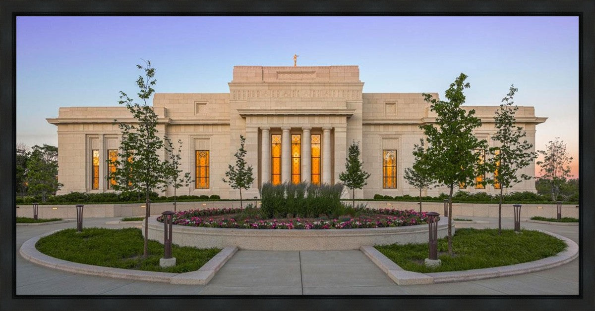Indianapolis Temple Sunset Gallery Wrap