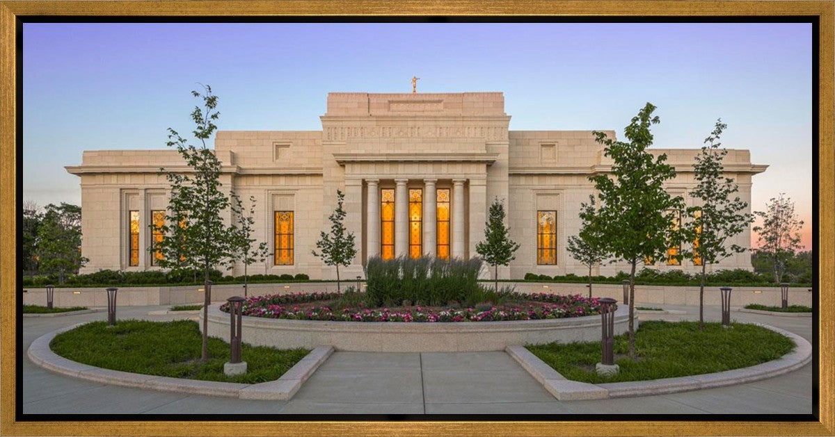 Indianapolis Temple Sunset Gallery Wrap