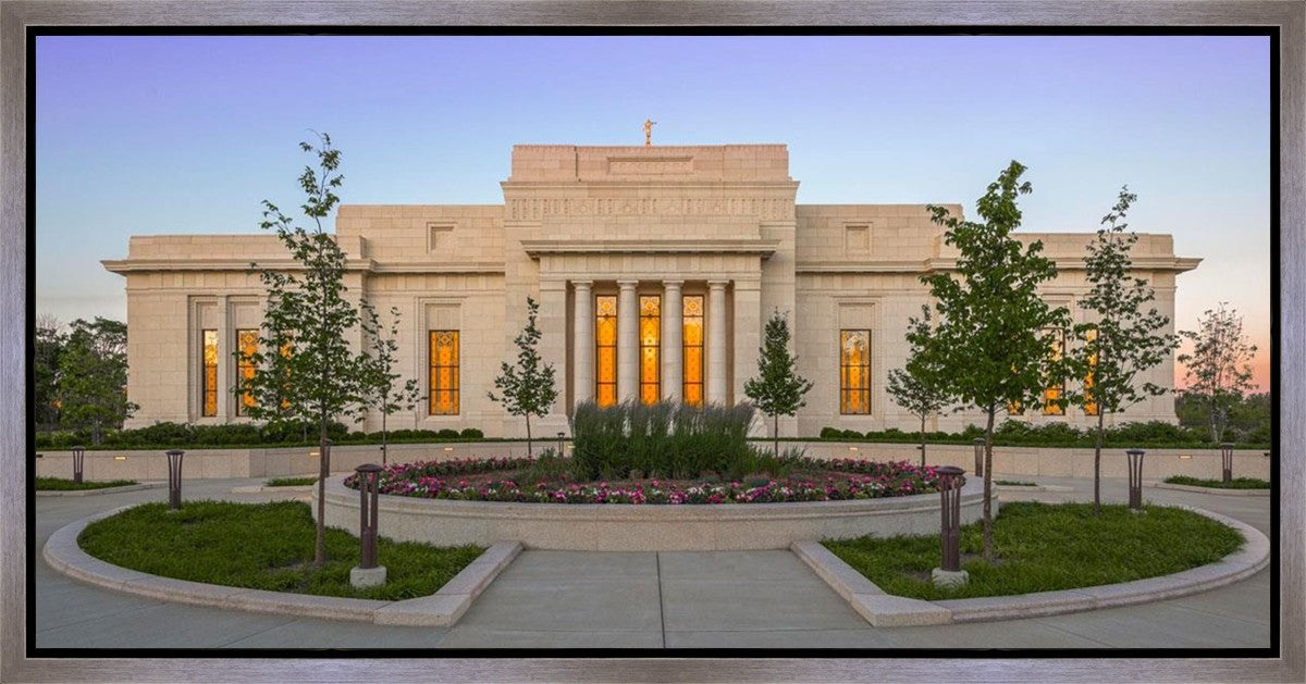 Indianapolis Temple Sunset Gallery Wrap