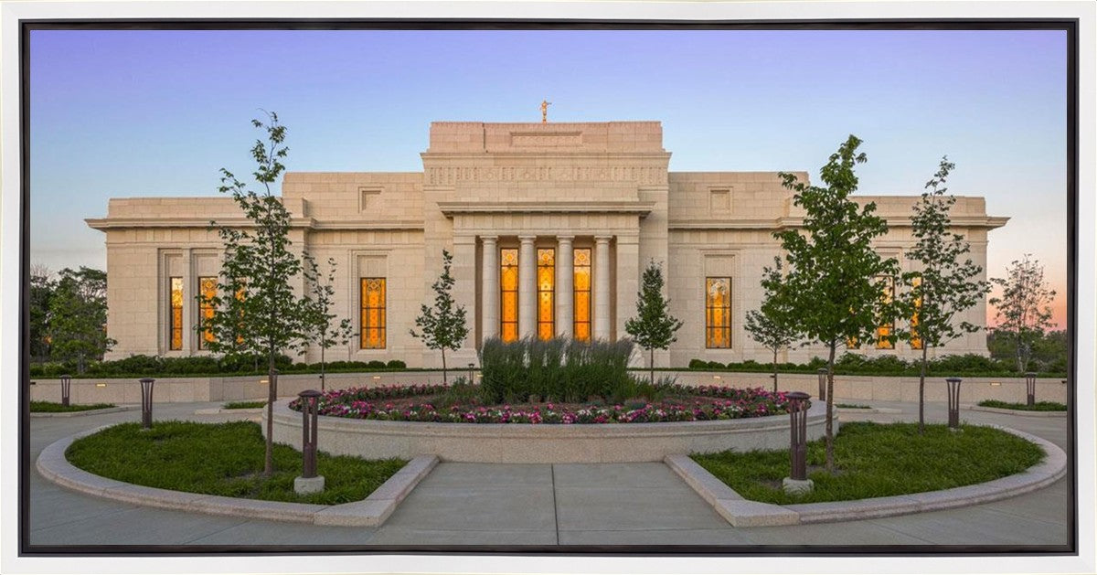 Indianapolis Temple Sunset Gallery Wrap