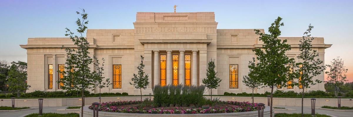 Indianapolis Temple Sunset Gallery Wrap