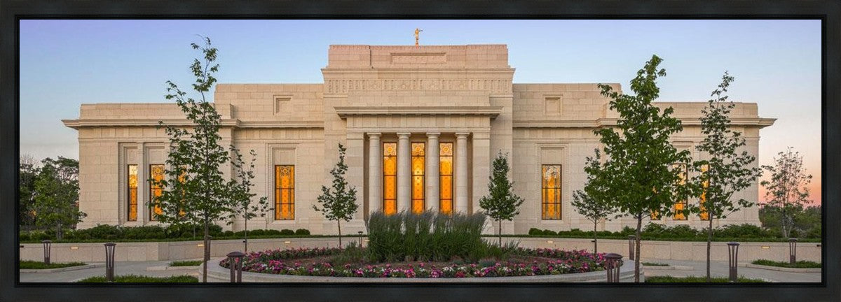 Indianapolis Temple Sunset Gallery Wrap