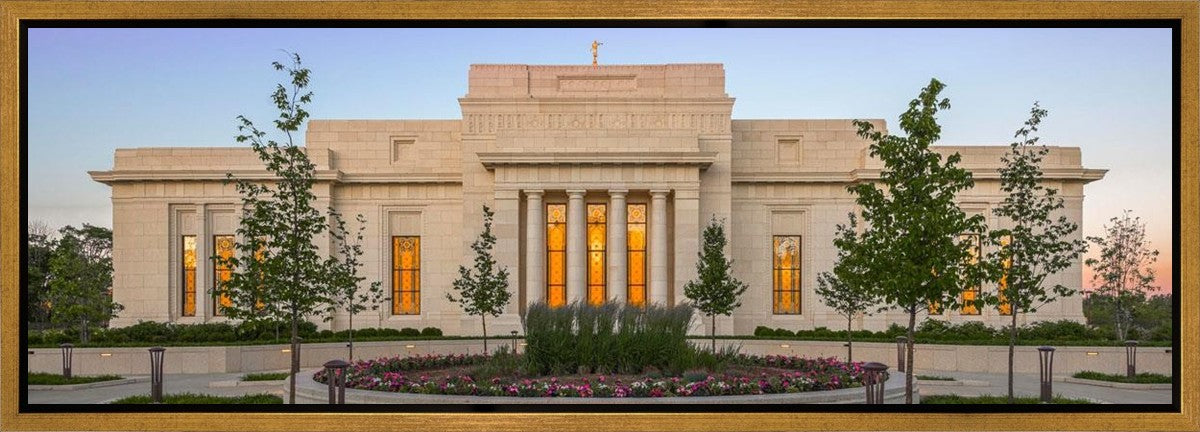 Indianapolis Temple Sunset Gallery Wrap
