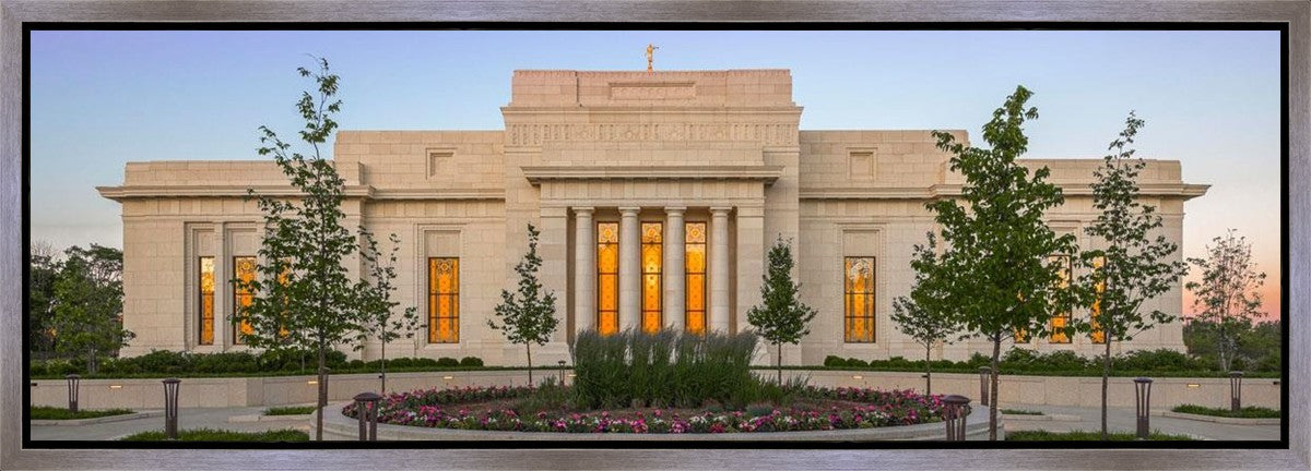 Indianapolis Temple Sunset Gallery Wrap
