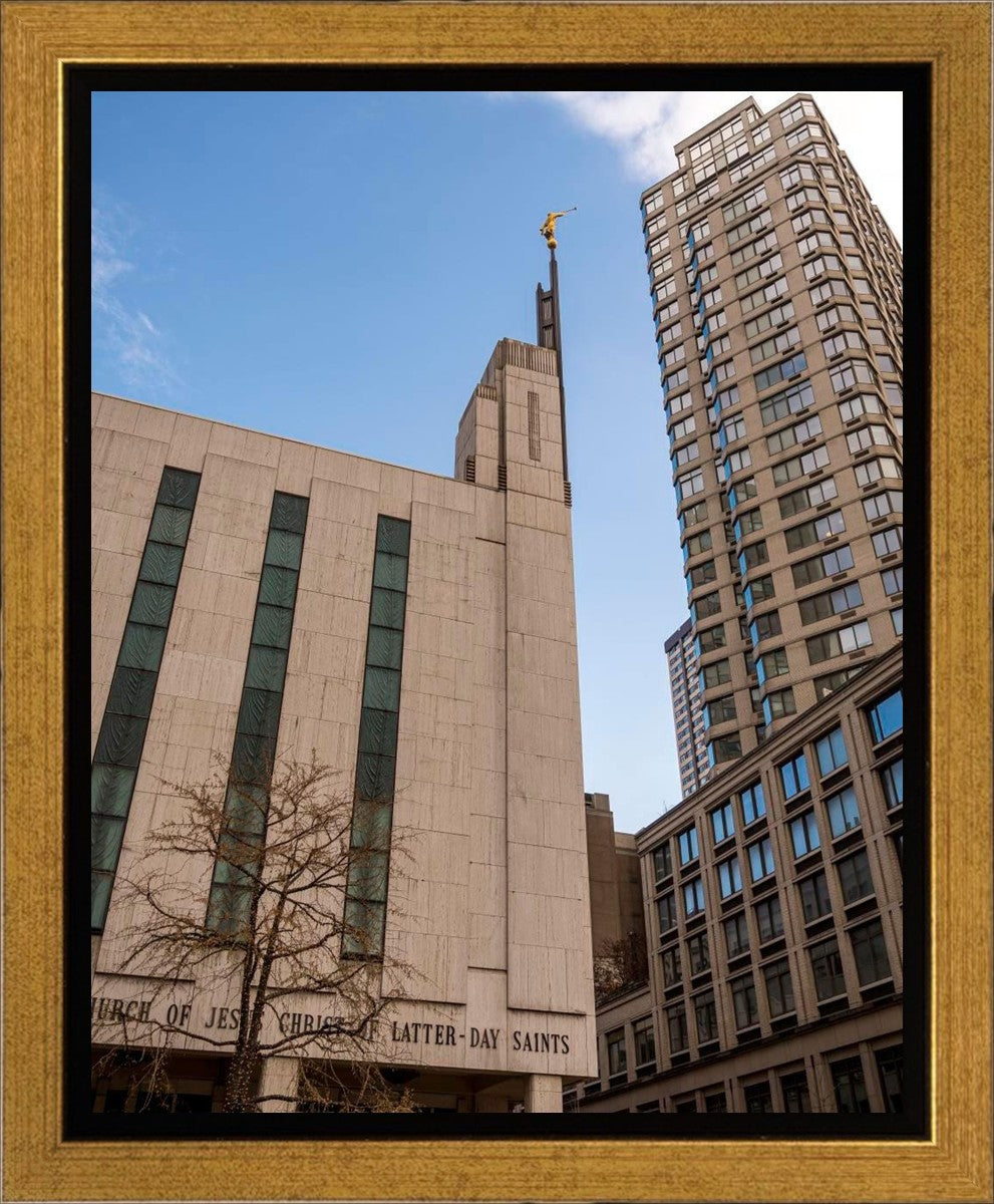 Manhattan Temple Rising Above Gallery Wrap