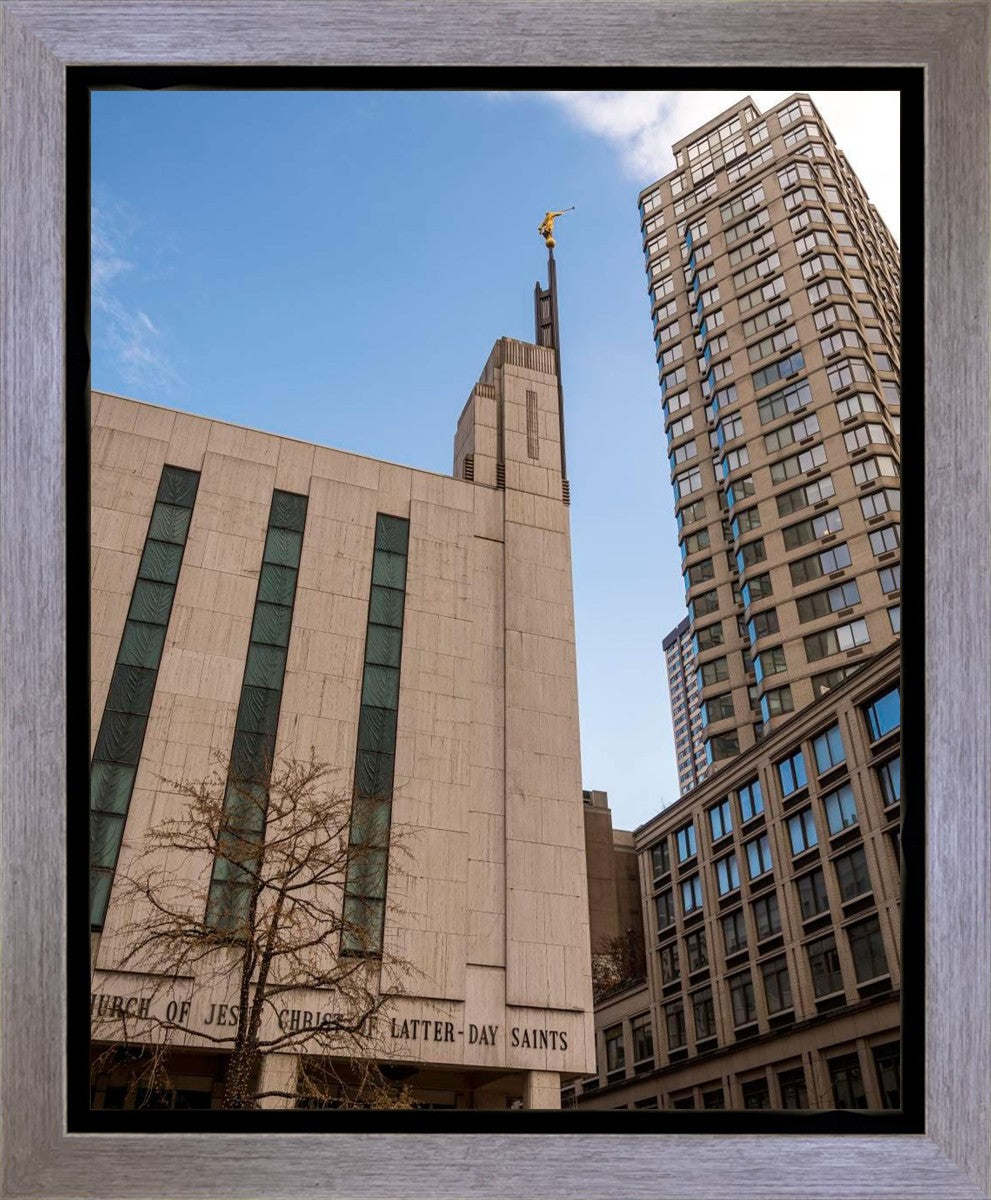 Manhattan Temple Rising Above Gallery Wrap