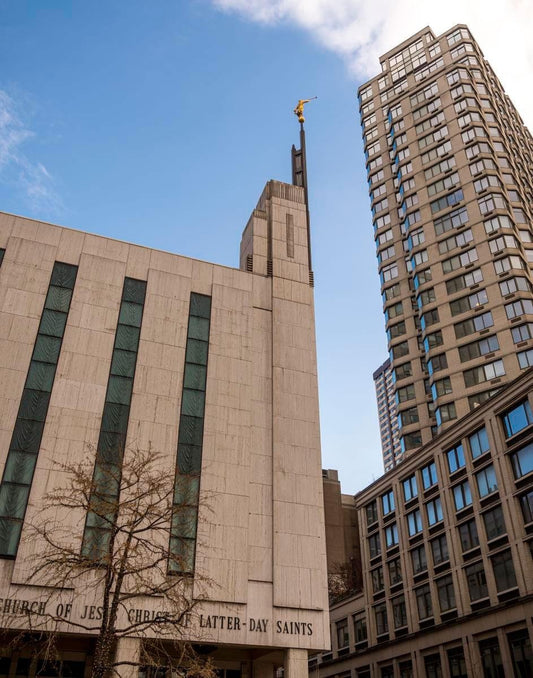 Manhattan Temple Rising Above Gallery Wrap