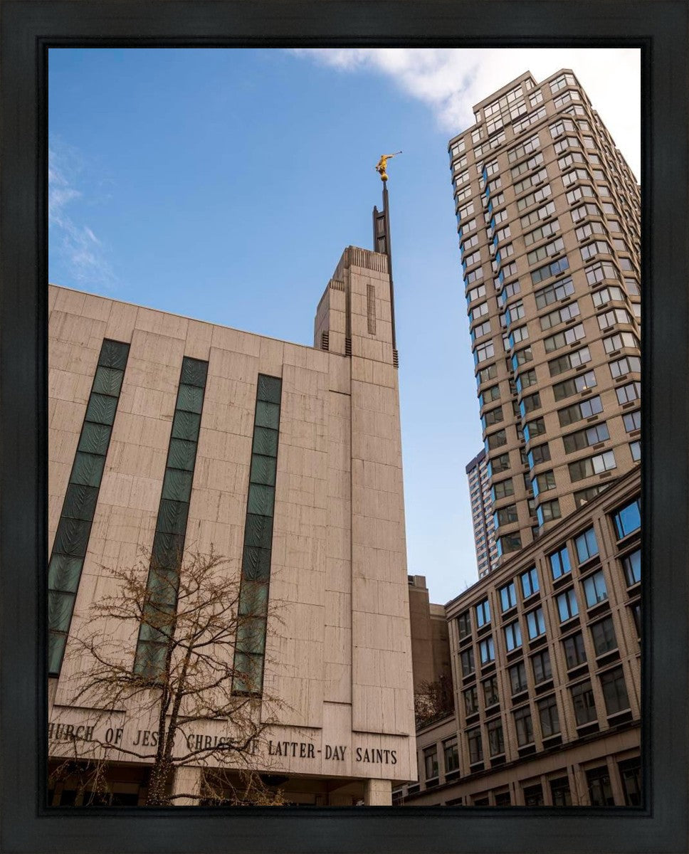 Manhattan Temple Rising Above Gallery Wrap