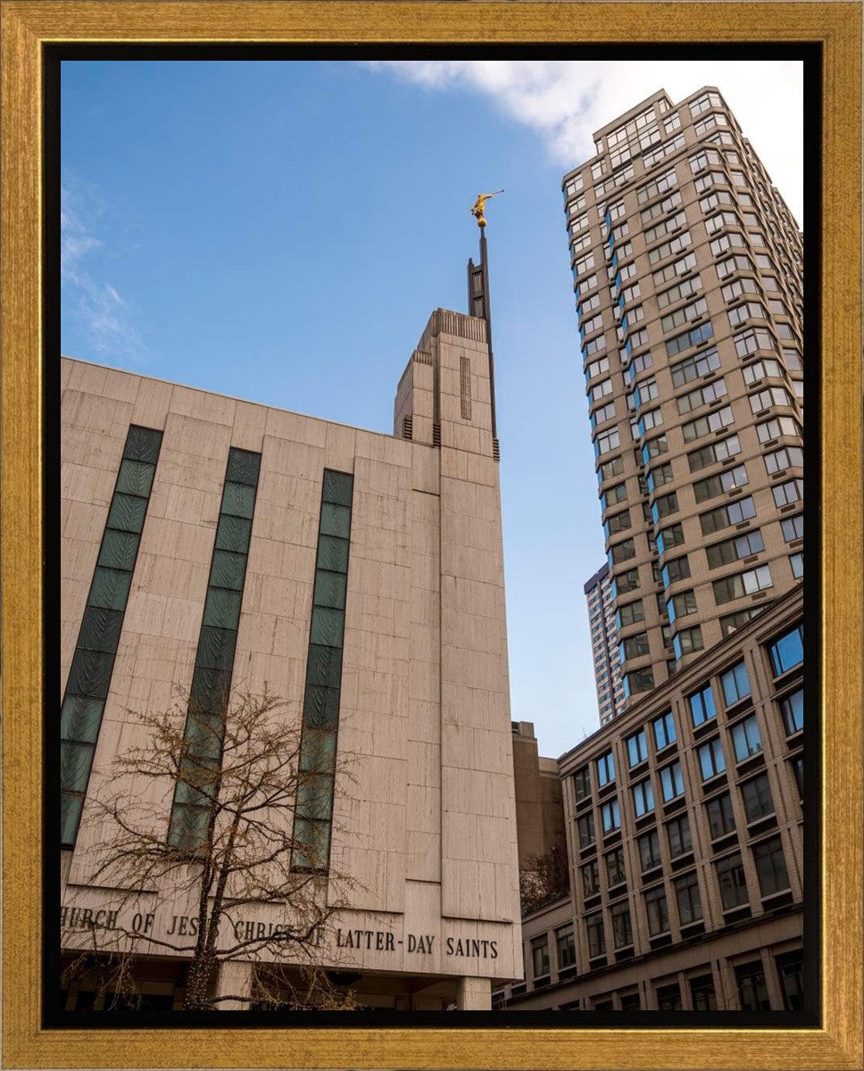 Manhattan Temple Rising Above Gallery Wrap