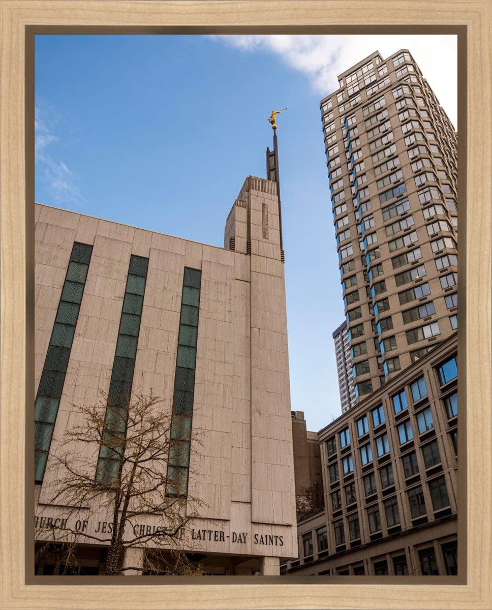 Manhattan Temple Rising Above Gallery Wrap