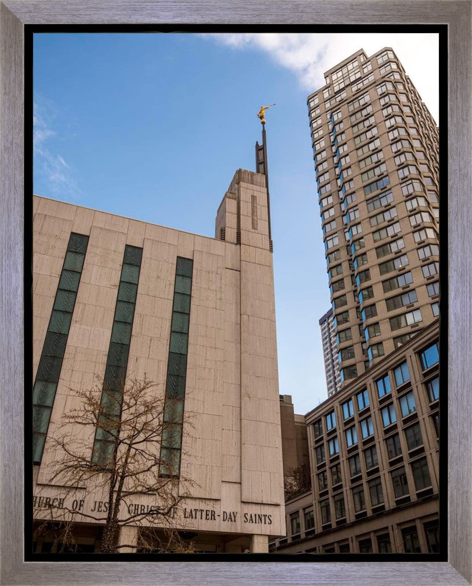 Manhattan Temple Rising Above Gallery Wrap