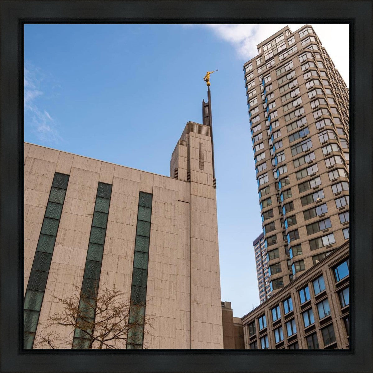 Manhattan Temple Rising Above Gallery Wrap
