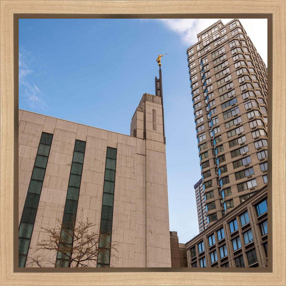 Manhattan Temple Rising Above Gallery Wrap