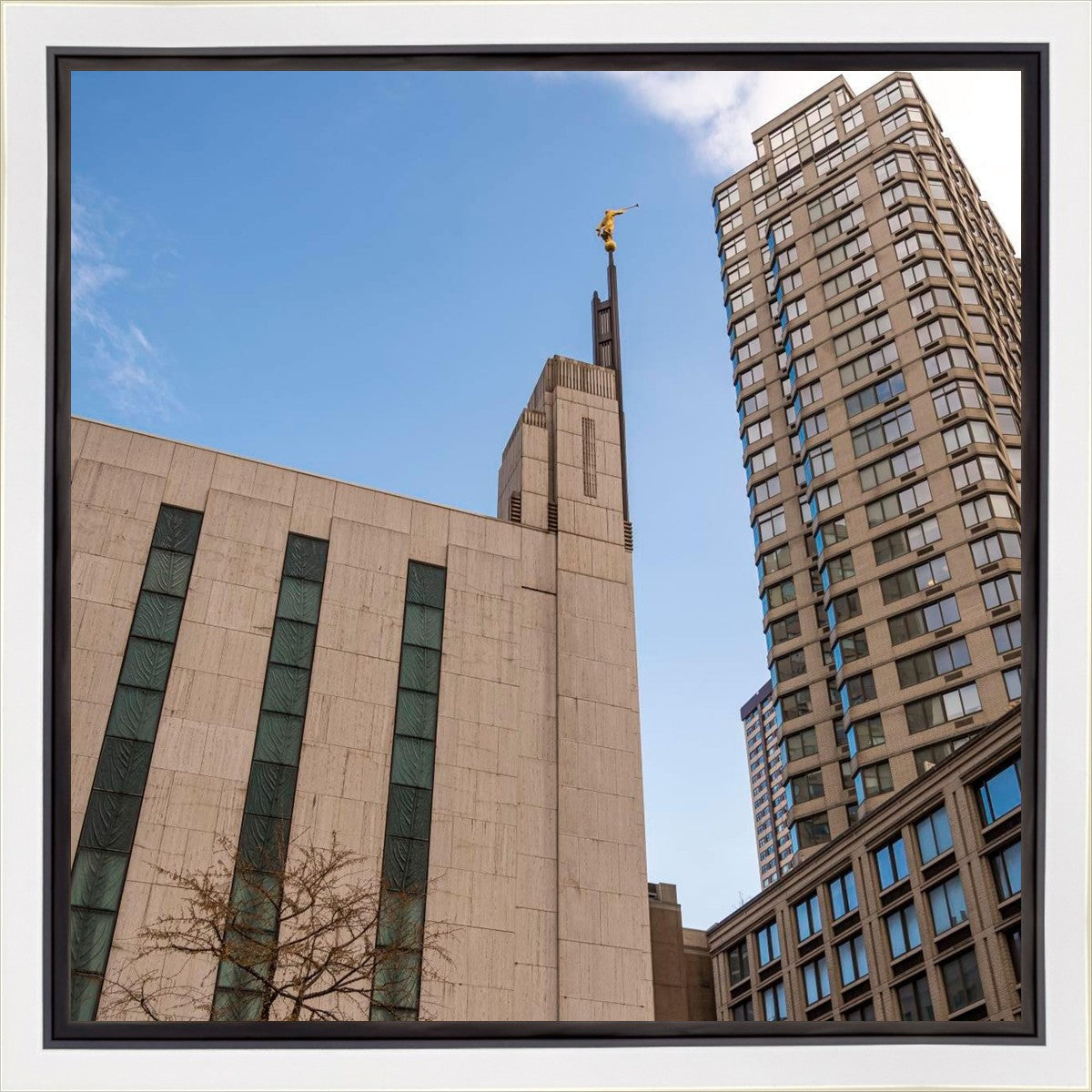 Manhattan Temple Rising Above Gallery Wrap