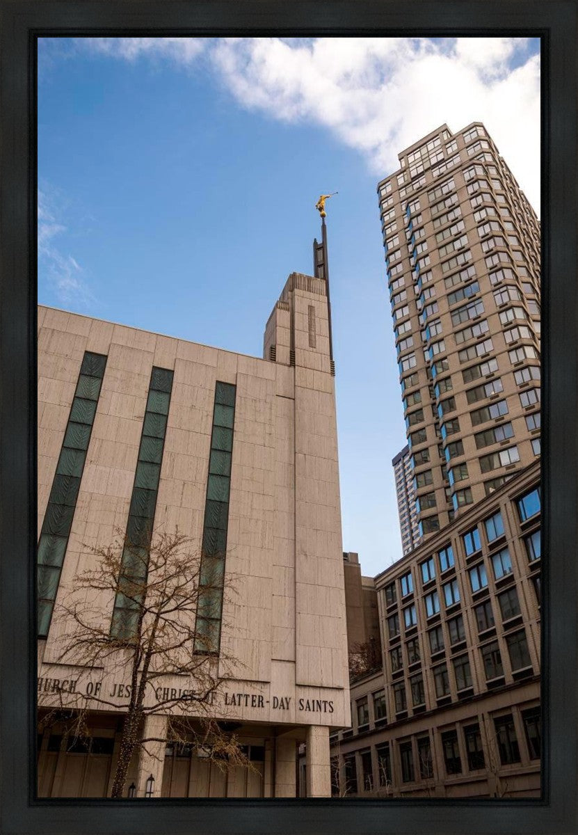 Manhattan Temple Rising Above Gallery Wrap