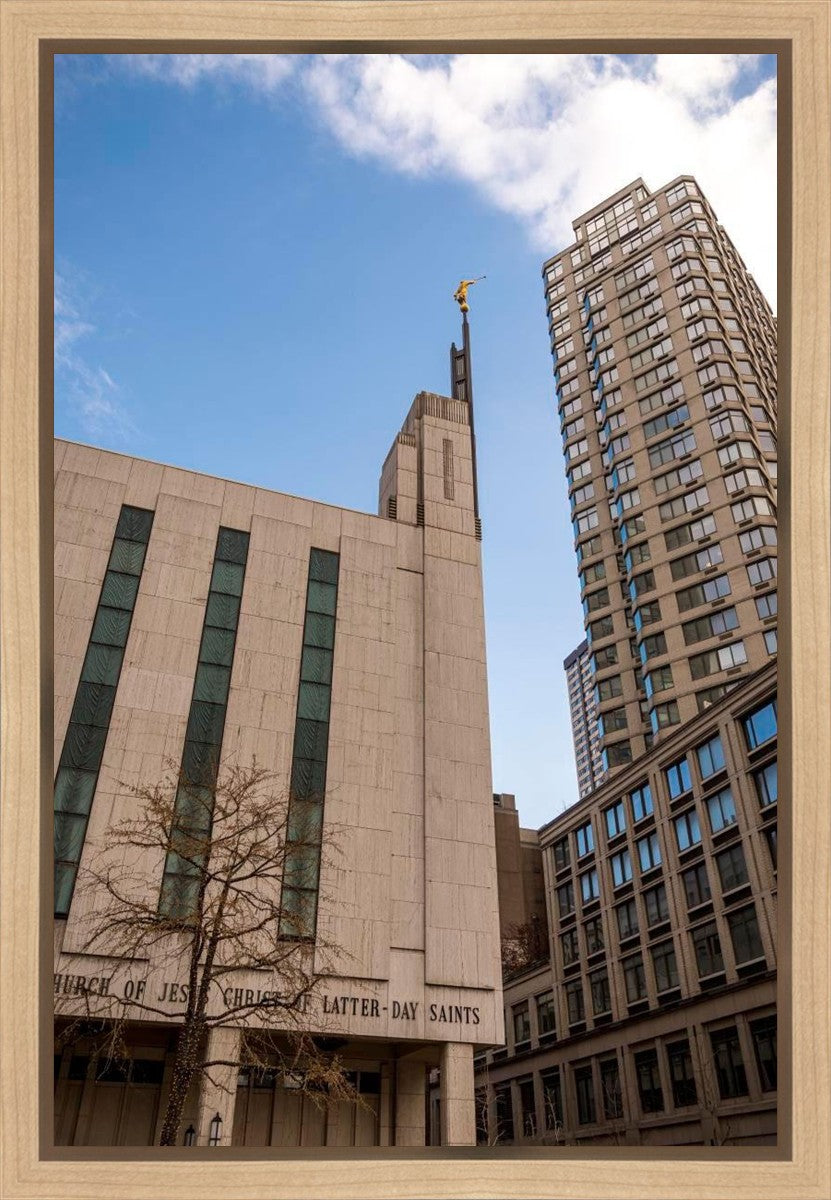 Manhattan Temple Rising Above Gallery Wrap