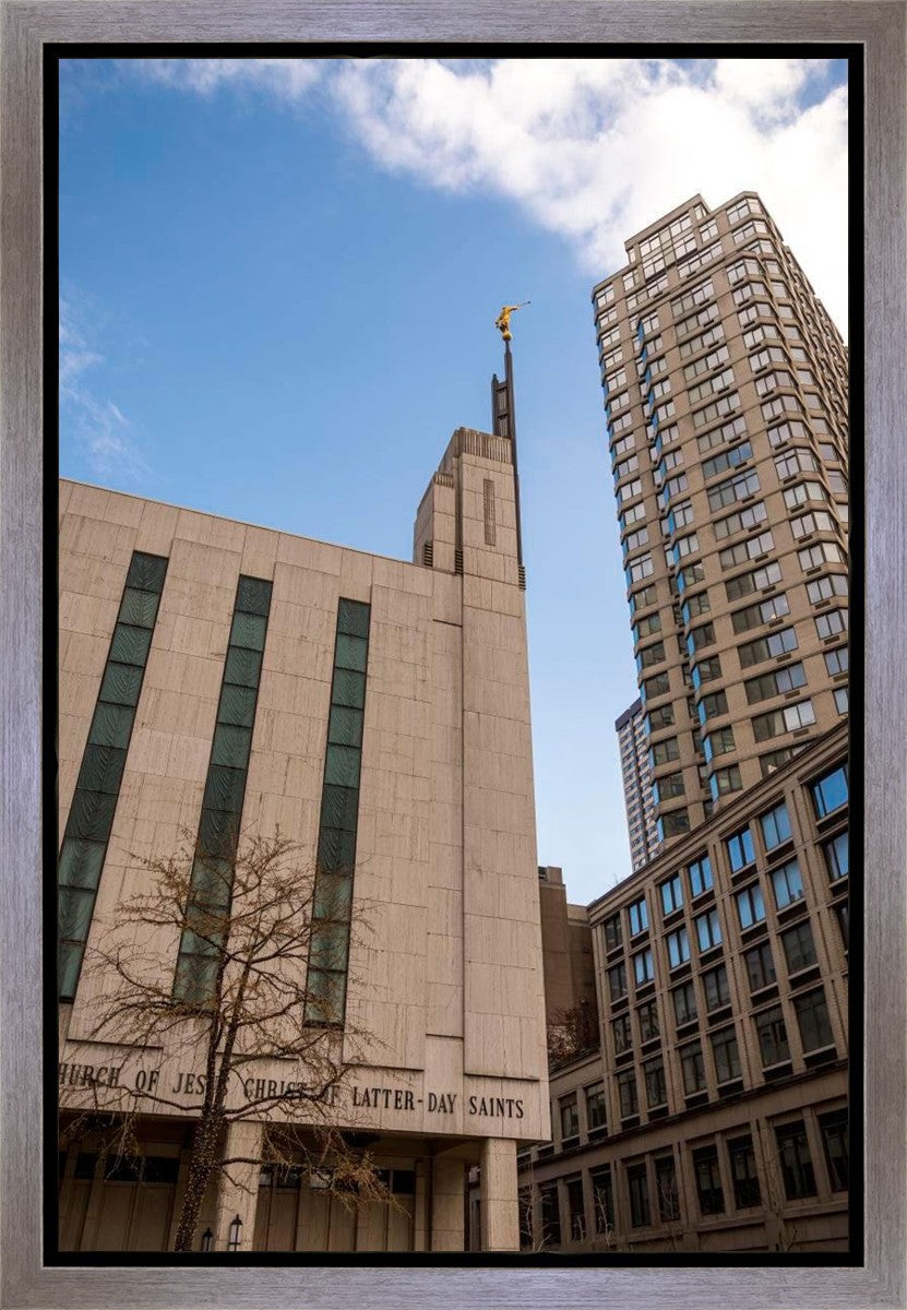 Manhattan Temple Rising Above Gallery Wrap
