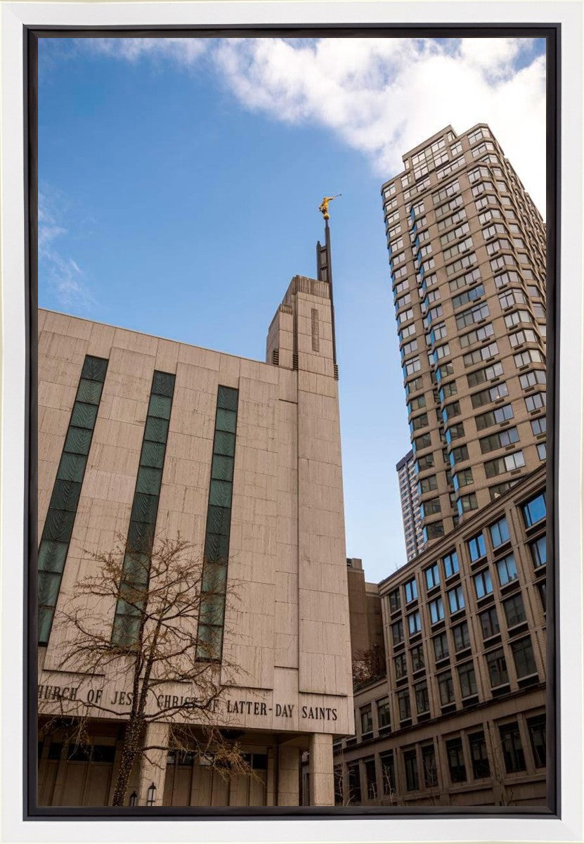 Manhattan Temple Rising Above Gallery Wrap