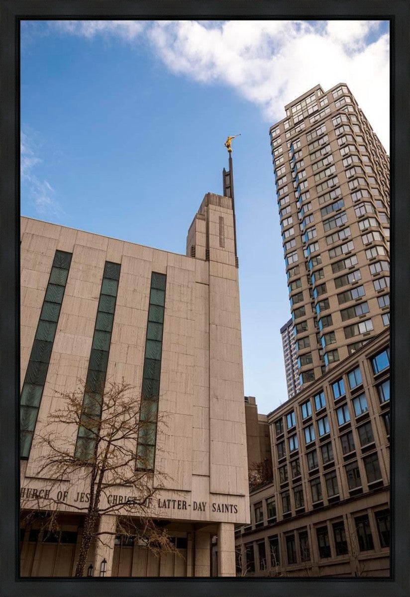 Manhattan Temple Rising Above Gallery Wrap