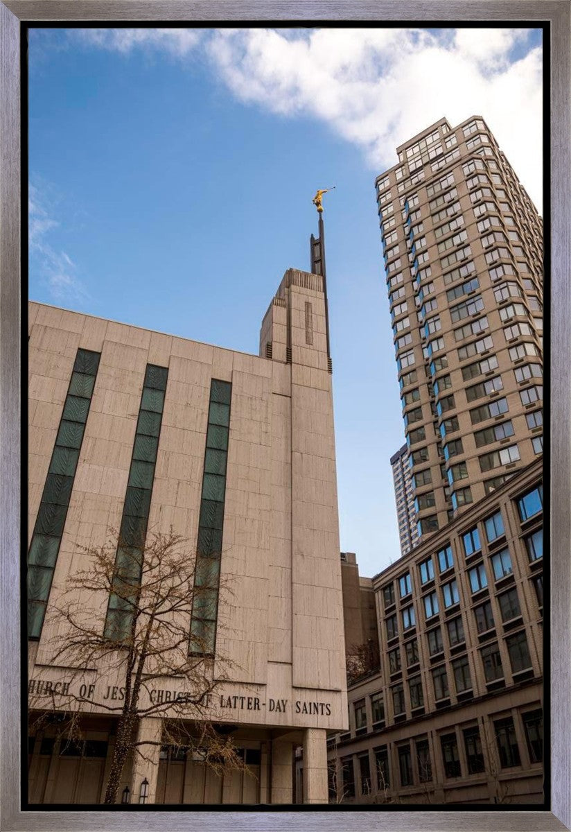 Manhattan Temple Rising Above Gallery Wrap