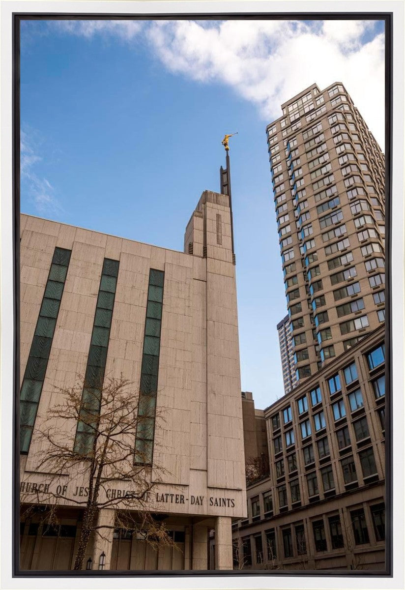 Manhattan Temple Rising Above Gallery Wrap
