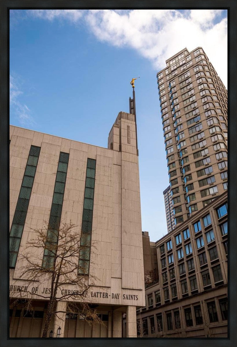 Manhattan Temple Rising Above Gallery Wrap