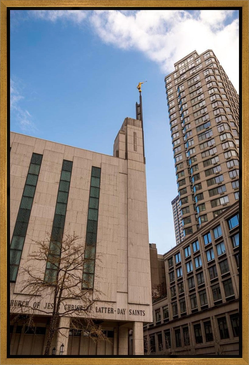 Manhattan Temple Rising Above Gallery Wrap