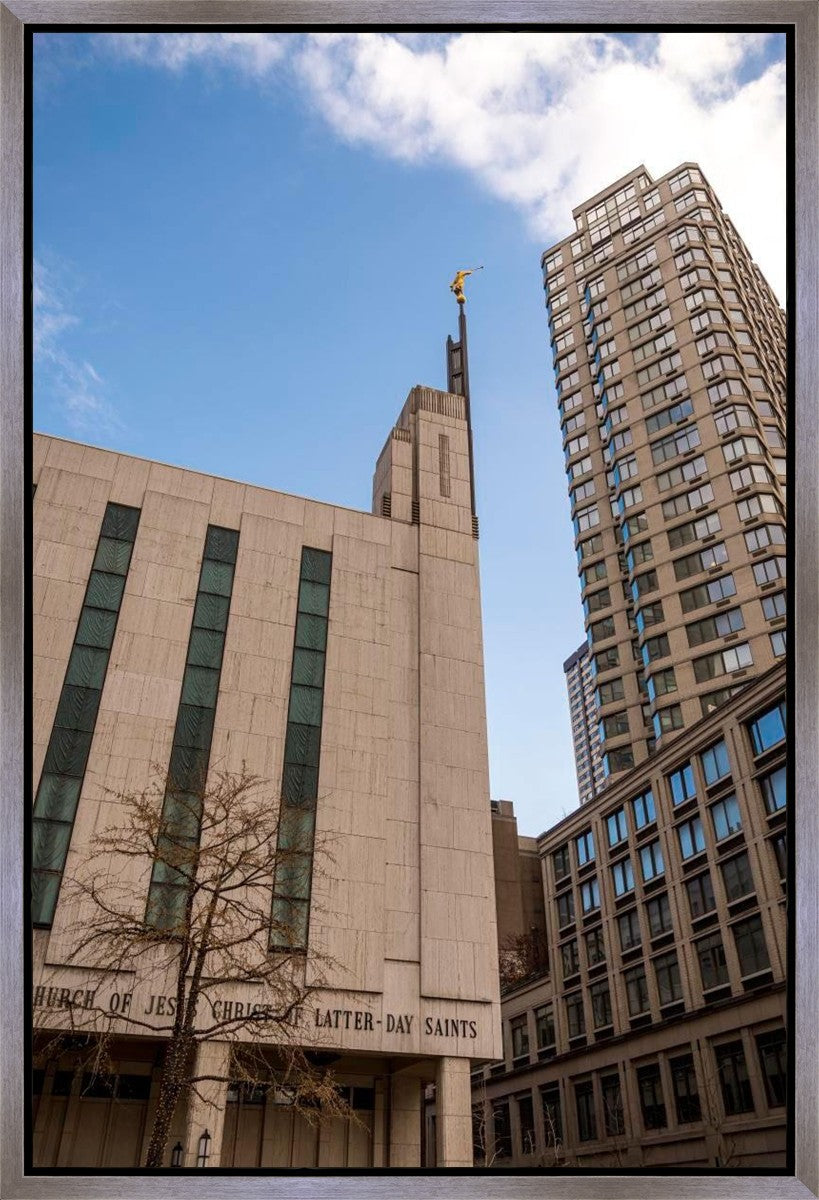 Manhattan Temple Rising Above Gallery Wrap