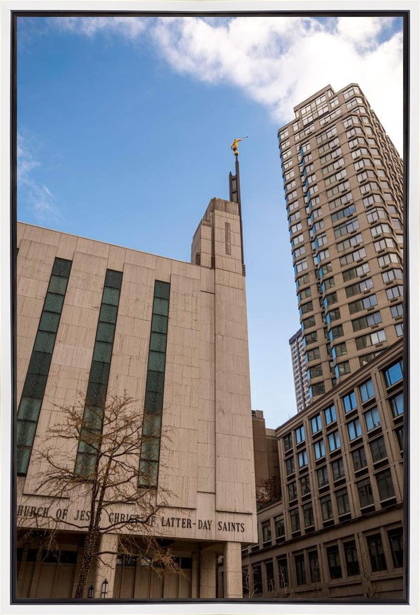Manhattan Temple Rising Above Gallery Wrap