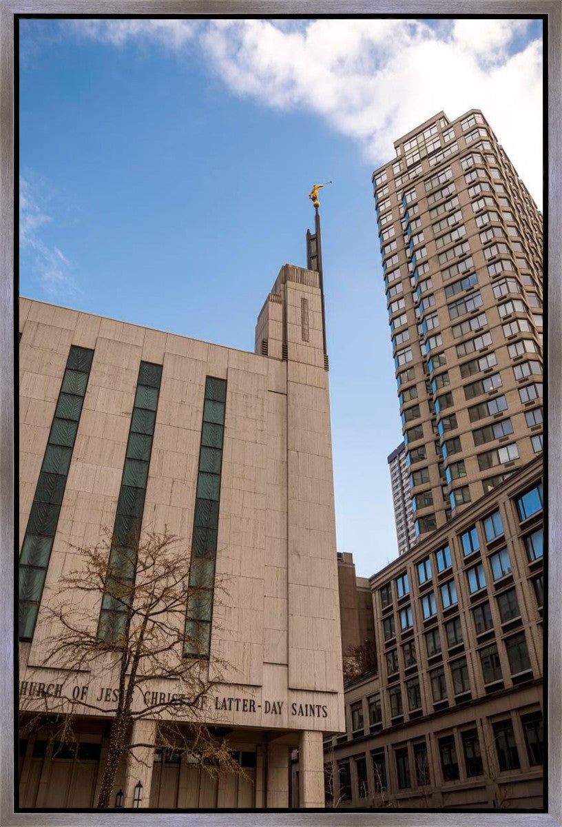 Manhattan Temple Rising Above Gallery Wrap